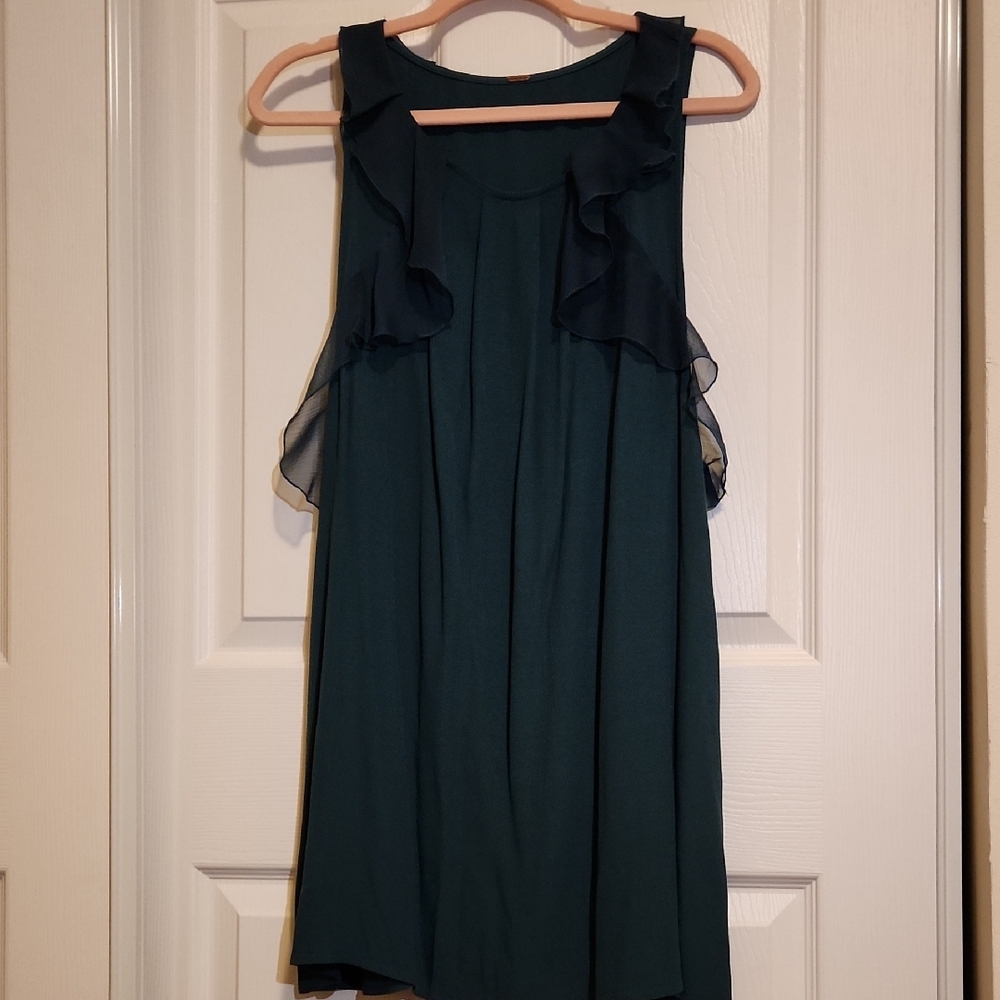 Free People Elegant Green Sleeveless Dress